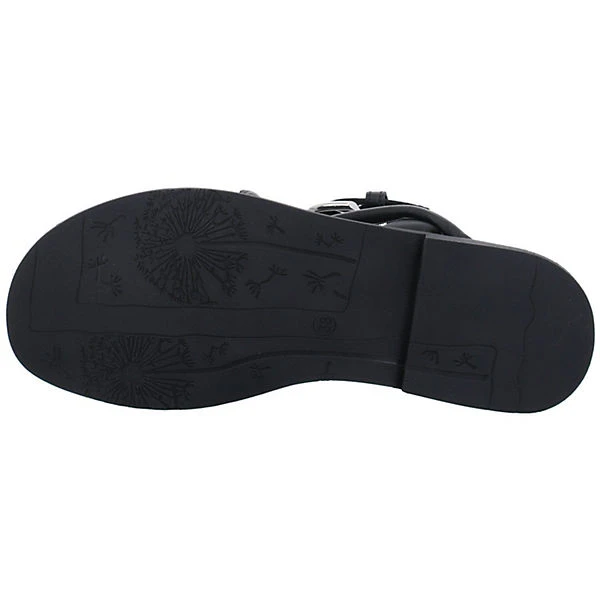 MJUS Damen Riemchensandalen Twwt Sandale Fußbett Bequem Freizeit Glattleder Uni Riemchensandalen - Schwarz 5 MJUS Damen Riemchensandalen Twwt Sandale Fußbett Bequem Freizeit Glattleder Uni Riemchensandalen - Schwarz – Bild 3