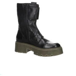 MJUS Biker Boots Zierreißverschluss Glattleder Uni Biker Boots - Schwarz -Mjus 26626306 06