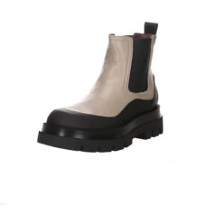 MJUS Damen Sportliche Stiefelette 8376+8329 Juppy P70203-0101 Schwarz 1 Nero Opale Leder Ankle Boots - Beige/schwarz