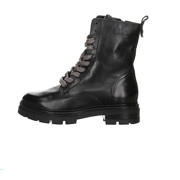 MJUS Damen Stiefeletten Schuhe Boots Elegant Freizeit Glattleder Uni Schnürstiefel - Schwarz 4 MJUS Damen Stiefeletten Schuhe Boots Elegant Freizeit Glattleder Uni Schnürstiefel - Schwarz – Bild 2