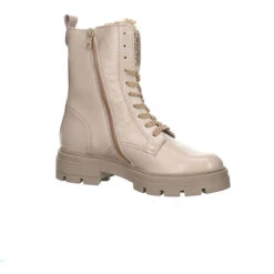 MJUS Damen Stiefeletten Schuhe Boots Elegant Freizeit Lackleder Uni Schnürstiefeletten - Beige -Mjus 26628641 06