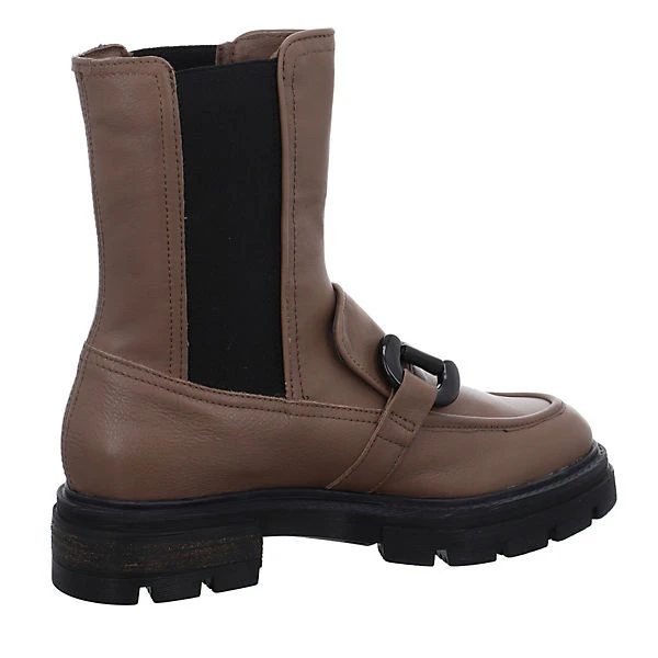 MJUS Damen Stiefeletten Schuhe Chelsea Boots Elegant Freizeit Schmuckelemente Glattleder Uni Plateau-Stiefeletten - Braun 7 MJUS Damen Stiefeletten Schuhe Chelsea Boots Elegant Freizeit Schmuckelemente Glattleder Uni Plateau-Stiefeletten - Braun – Bild 5