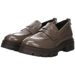 MJUS Damen Slipper Schuhe Slipper Freizeit Elegant Slip-Ons Lackleder Uni Klassische Slipper - Beige -Mjus 27036420 10