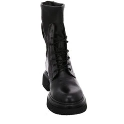 MJUS Schnürboots Leder-/Textilkombination Uni Schnürstiefel - Schwarz -Mjus 27068252 03