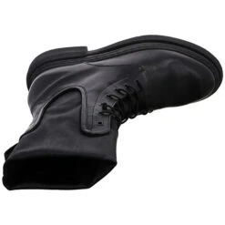 MJUS Schnürboots Leder-/Textilkombination Uni Schnürstiefel - Schwarz -Mjus 27068252 08