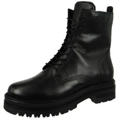 MJUS Damen Sportliche Stiefelette 7051 Doble 158212-1903 Schwarz 6002 Nero Leder Ankle Boots - Schwarz