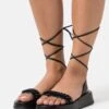 MJUS ACIGHE - Plateausandalette - Nero -Mjus 7265ae237efd4ec4b4952f49fd4cd042