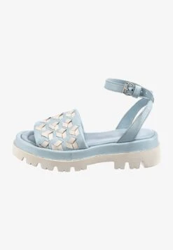 MJUS Plateausandalette - Blau Kombi